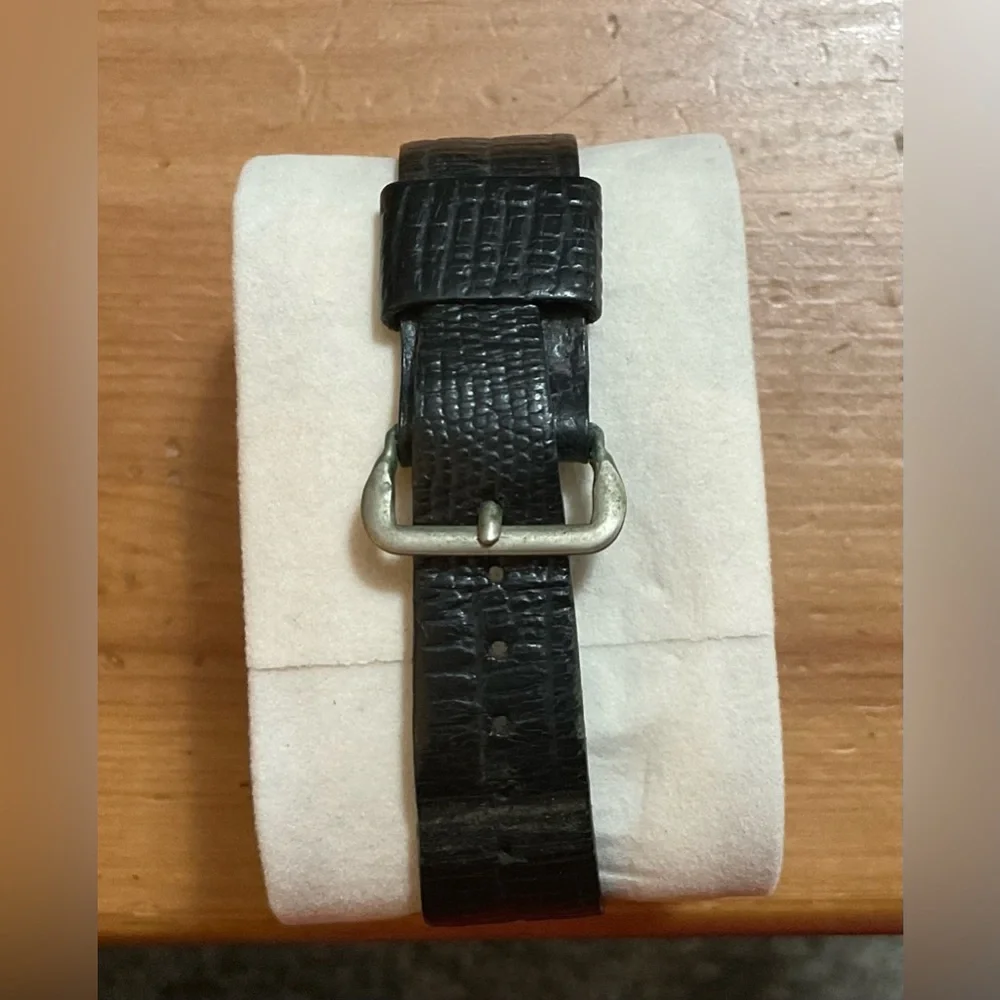 Timex: Men’s vintage (rare find) electromechanical wrist watch black wrist band.